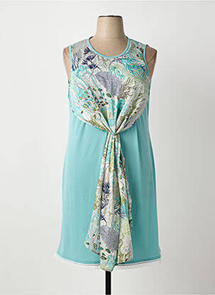 Rochie midi imprimeu floral fără mâneci albastru GREGORY PAT femme