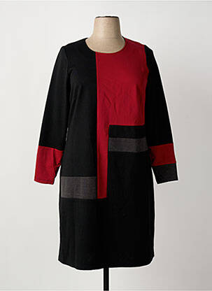 Rochie midi mâneci lungi mâneci lungi negru IMPULSION femeie