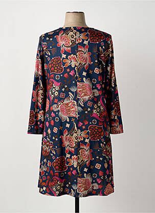 Rochie midi imprimeu floral mâneci lungi albastru NAYAT femeie