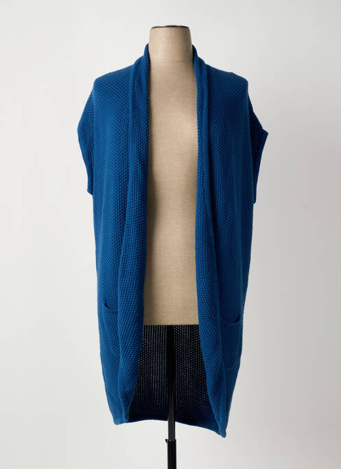 Vestă cu mâneci scurte albastru MARBLE femeie