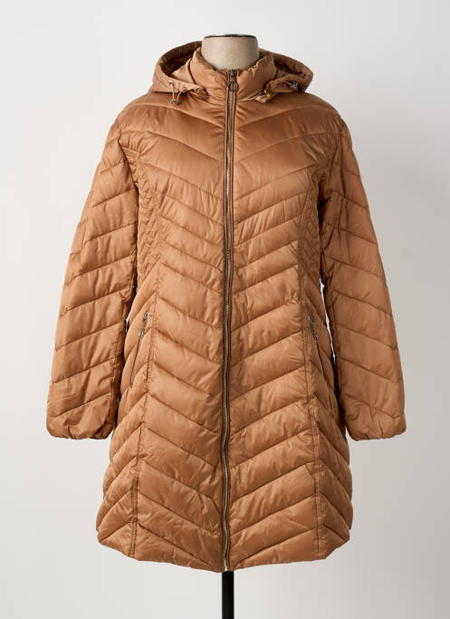 Geacă matlasată maro MARBLE femeie