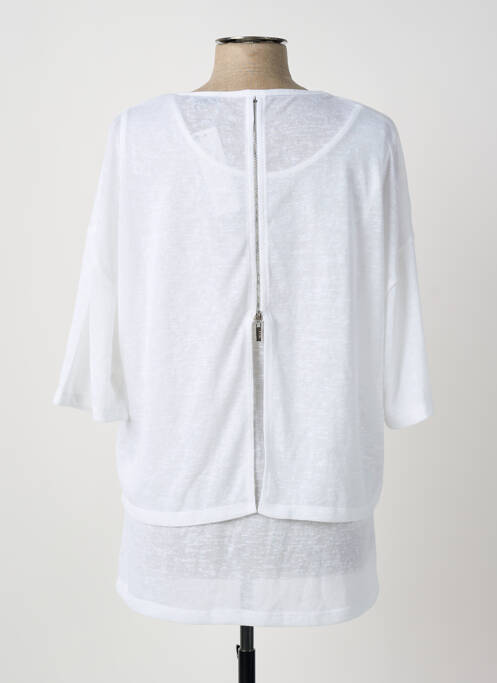 Tunică mâneci lungi alb MARBLE femeie