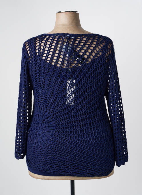 Pulover tunică albastru MARBLE femeie