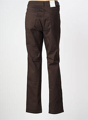 Pantalon slim țesătură poplin mărime normală maro PARA MI femeie
