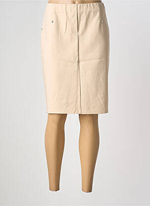 Fustă midi croială dreaptă bej MARBLE femme