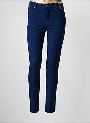Pantalon slim buzunare albastru MARBLE femeie