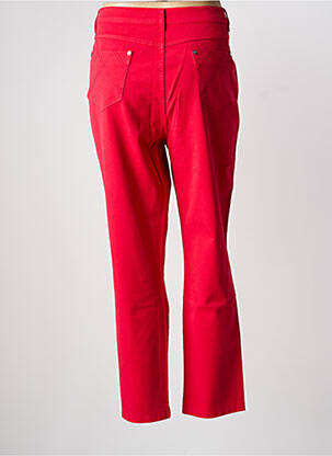 Pantalon slim buzunare roșu MARBLE femeie