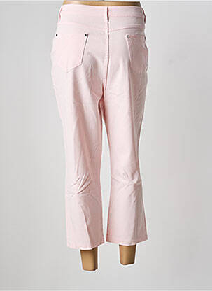 Pantalon 7/8 închidere cu fermoar sub clapetă cu nasturi roz MARBLE femeie