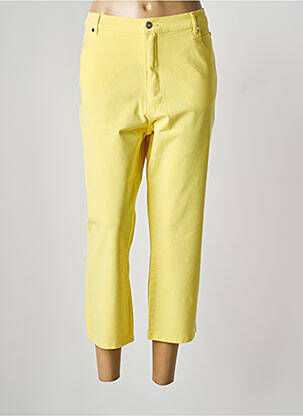 Pantalon 7/8 buzunare galben MARBLE femeie