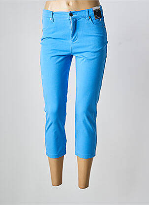 Pantalon trei sferturi buzunare albastru MARBLE femeie
