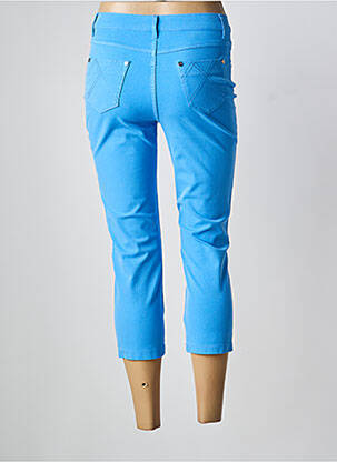 Pantalon trei sferturi buzunare albastru MARBLE femeie