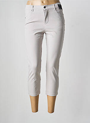 Pantalon trei sferturi buzunare gri MARBLE femeie