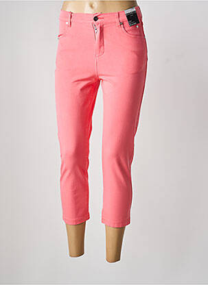 Pantalon trei sferturi buzunare roz MARBLE femeie