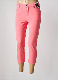 Pantalon trei sferturi buzunare roz MARBLE femme