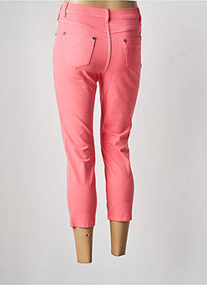 Pantalon trei sferturi buzunare roz MARBLE femeie