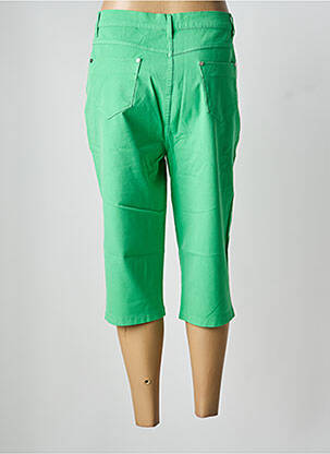Pantalon trei sferturi croială dreaptă verde MARBLE femeie