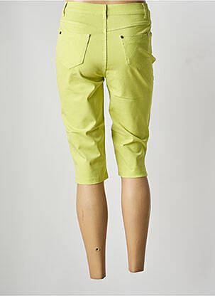 Pantalon trei sferturi croială dreaptă verde deschis MARBLE femeie