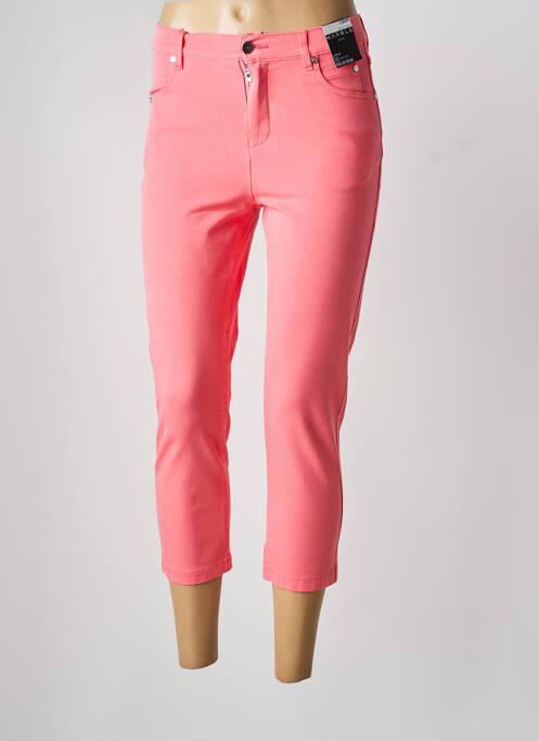 Pantalon trei sferturi roz MARBLE femeie