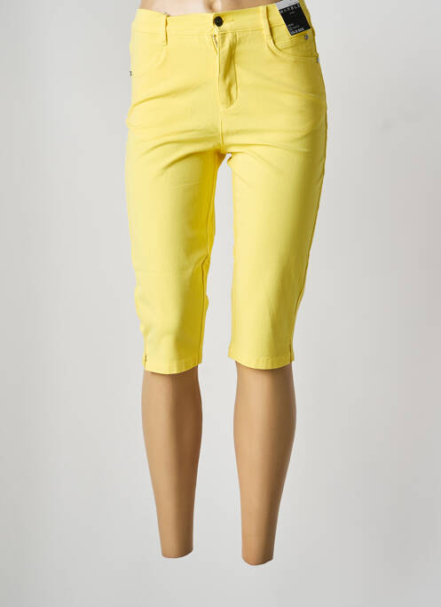 Pantalon trei sferturi galben MARBLE femeie