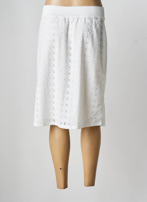 Fustă midi alb LOURDES CASTILLO femeie