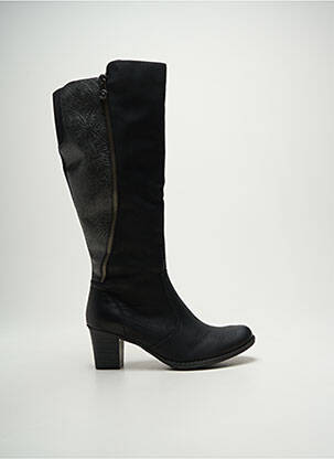 Cizme cubanez toc de 4 la 6 cm negru RIEKER femeie