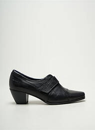Derby-uri țesătură satinată toc de 4 la 6 cm negru DORKING femme