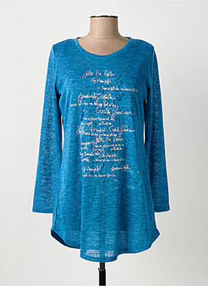 Tunică mâneci lungi albastru MARBLE femeie