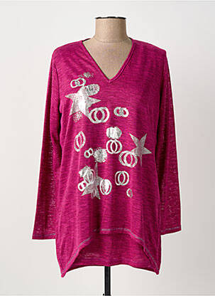 Tunică mâneci lungi violet MARBLE femeie