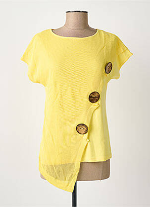 Tunică mâneci scurte galben MARBLE femeie