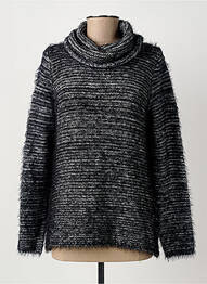 Pulover tricotaj din plasă mâneci lungi negru MARBLE femme
