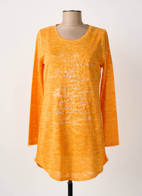Tunică mâneci lungi portocaliu MARBLE femeie