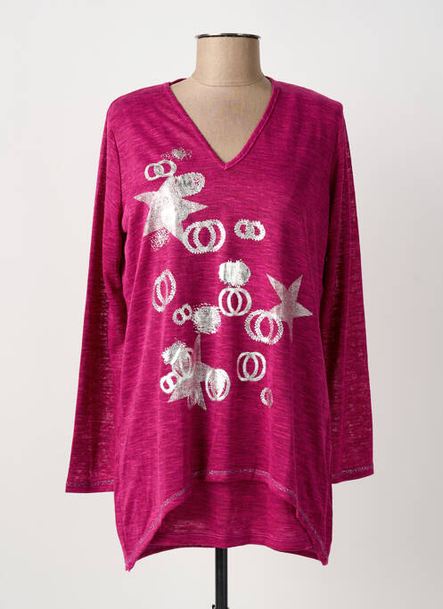 Tunică mâneci lungi violet MARBLE femeie