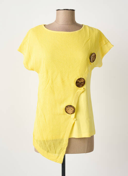 Tunică mâneci scurte galben MARBLE femeie