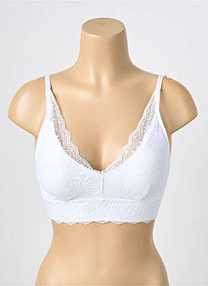 Sutien fără armatură top sutien modelat alb SNOW ROSE femeie