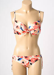 Costum de baie din două piese elasticitate top sutien modelat portocaliu WATERCULT femme