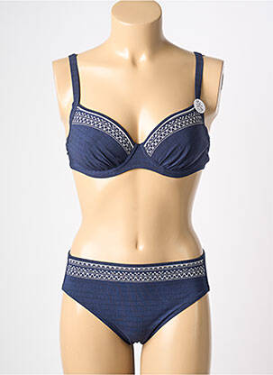 Costum de baie din două piese elasticitate top sutien modelat albastru SUNFLAIR femeie