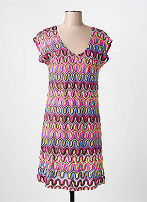 Rochie midi mâneci scurte mâneci scurte violet SENORETTA femeie