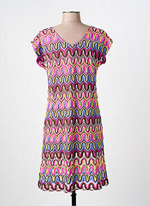 Rochie midi mâneci scurte mâneci scurte violet SENORETTA femeie