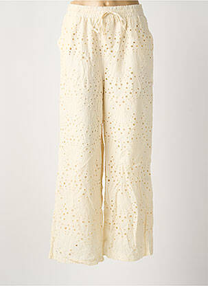 Pantalon larg bej ROSA FASHION femeie