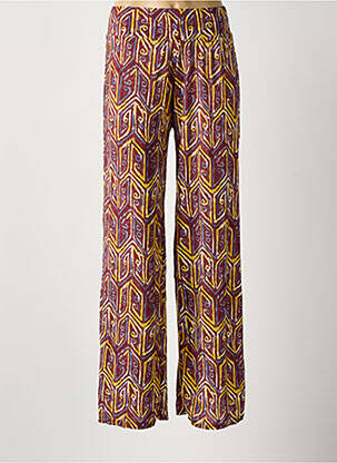 Pantalon larg roșu AMPARO femeie