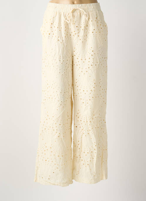 Pantalon larg bej ROSA FASHION femeie