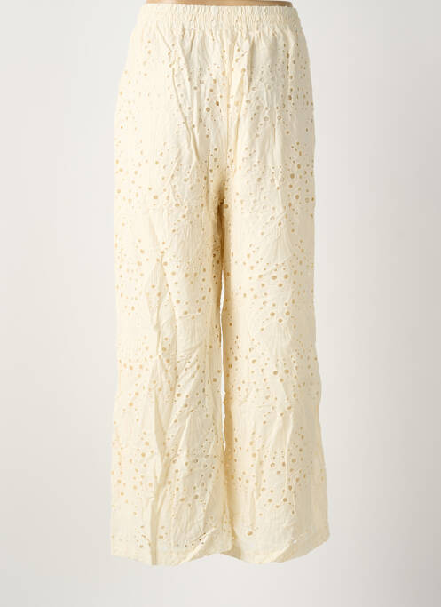 Pantalon larg bej ROSA FASHION femeie