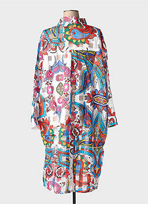 Rochie midi imprimeu floral mâneci lungi roz BUBBLEE femeie