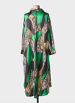 Rochie midi croială fluidă mâneci lungi verde BUBBLEE femeie