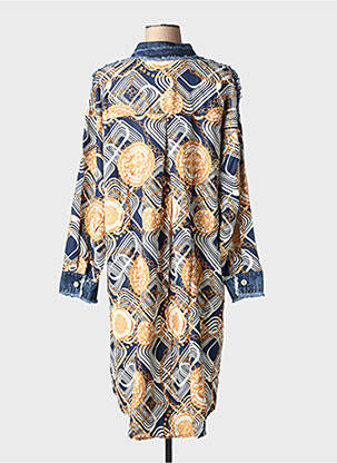 Rochie midi mâneci lungi mâneci lungi albastru BUBBLEE femeie
