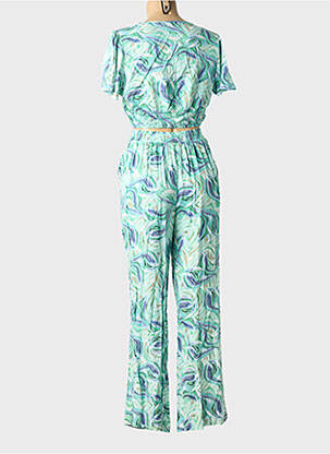 Set pantaloni croială fluidă verde ROSA FASHION femeie