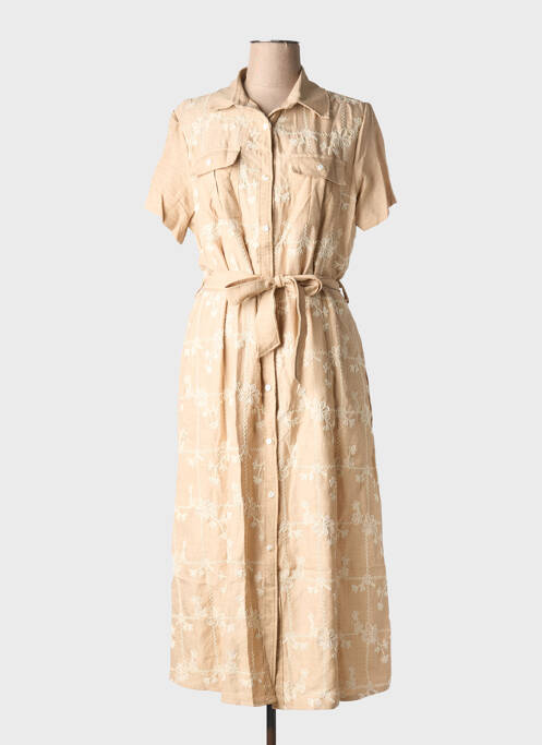 Rochie lungă bej ROSA FASHION femeie