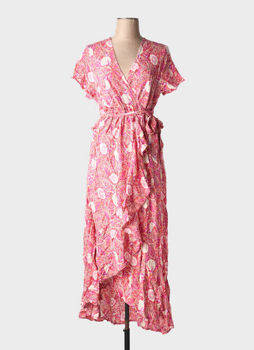 Rochie lungă roz ROSA FASHION femeie