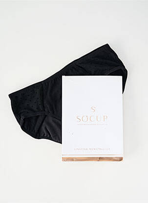 Chiloți-menstruali elasticitate negru SO'CUP femeie