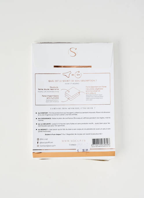 Chiloți-menstruali negru SOCUP femeie